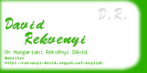 david rekvenyi business card