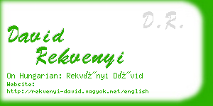 david rekvenyi business card